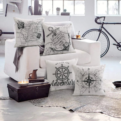 18" X 18" White Polyester Decorative Pillow Cover, (4 Count)