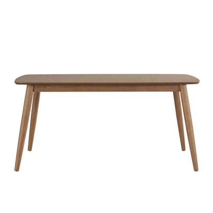 Mid-Century Modern 63" Tapered Legs Dining Table, Natural Finish